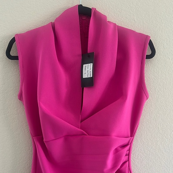 Elegant Pink Sleeveless Bandage Dress - Picture 4 of 4